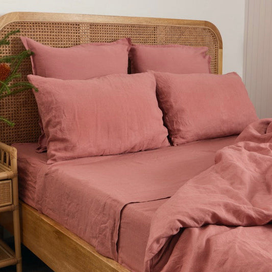 Dusty Pink French Flax Linen Duvet Cover
