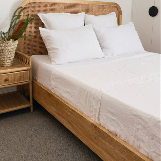 White French Flax Linen Sheet Set