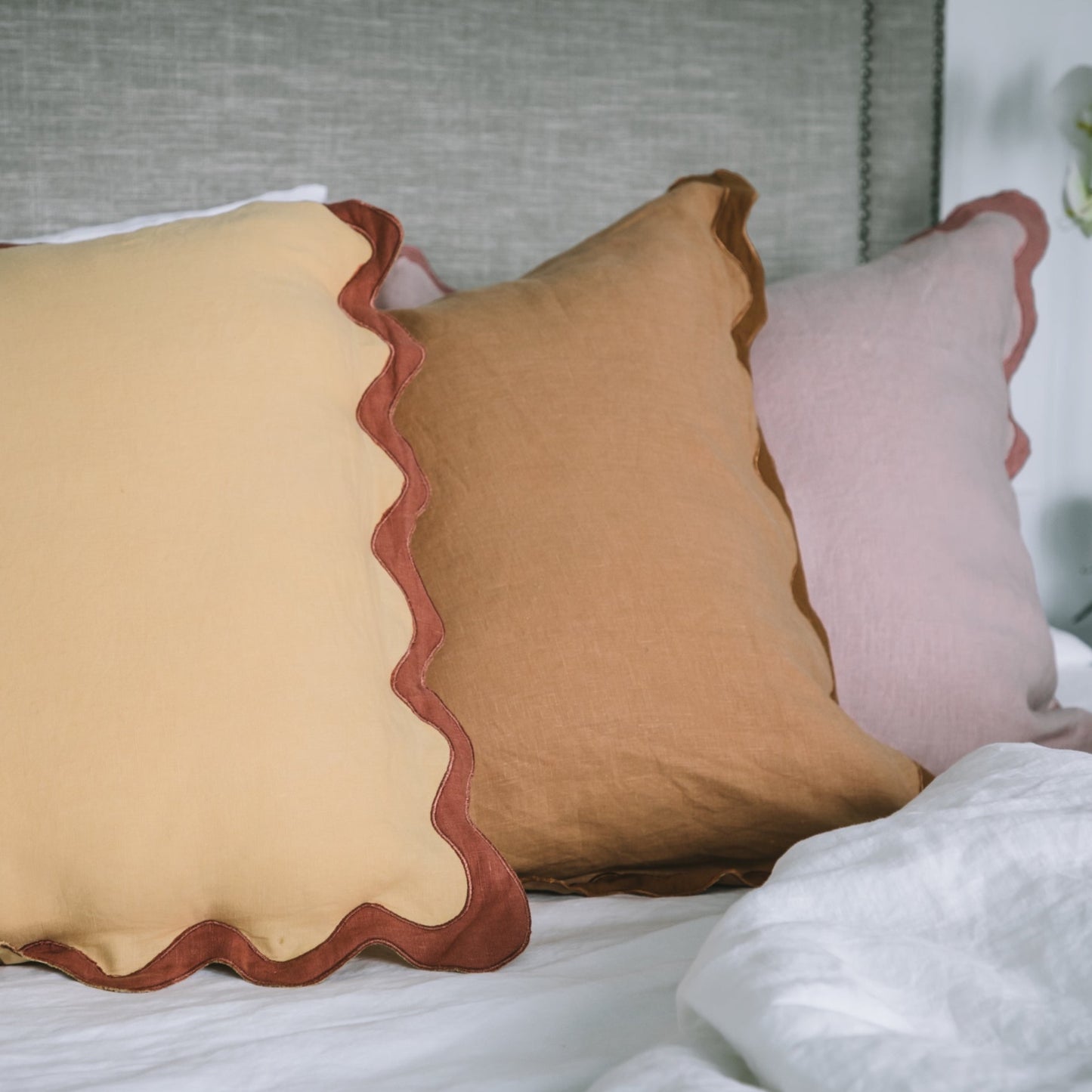 Yellow Wave Cushion Cover