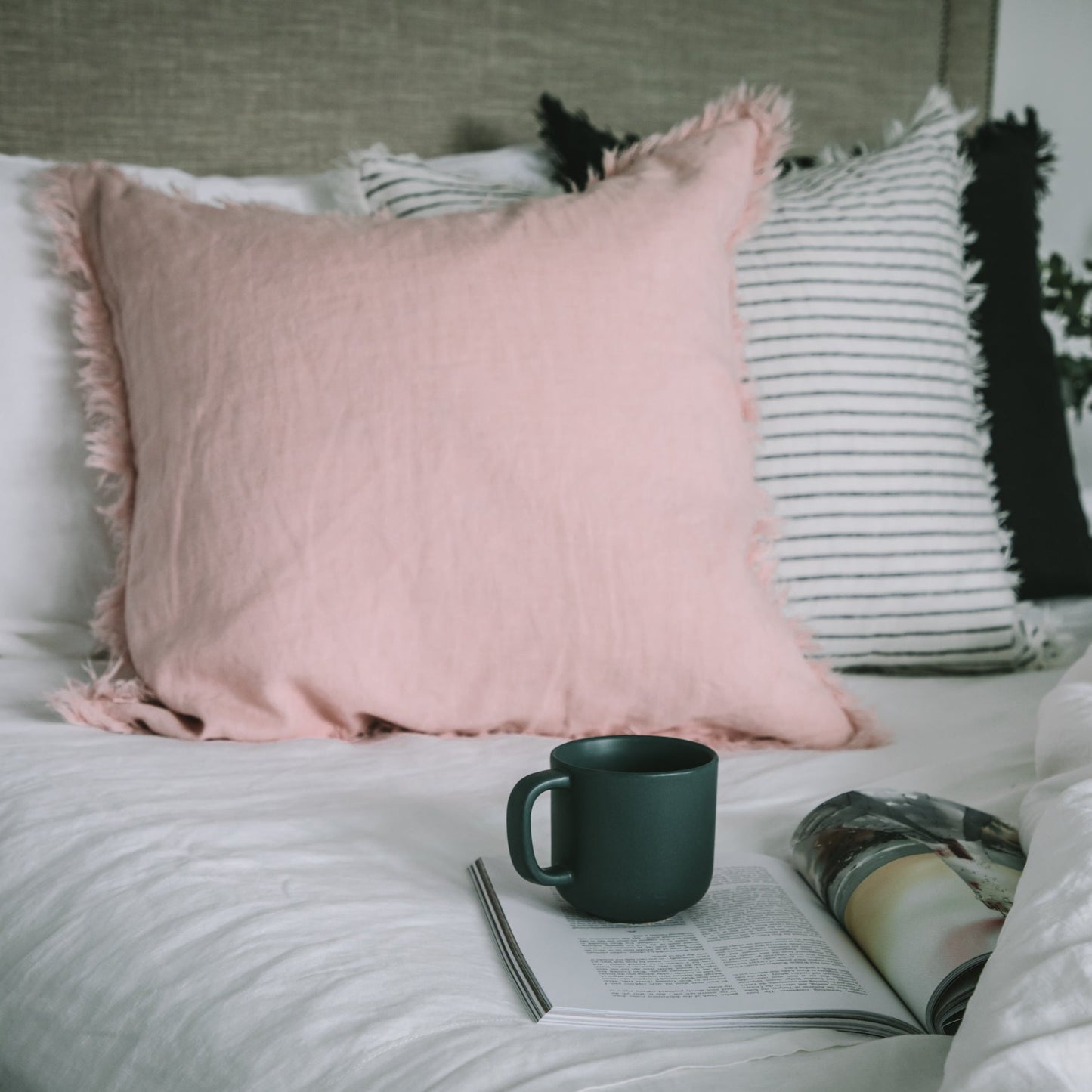 Blush Linen Cushion Cover