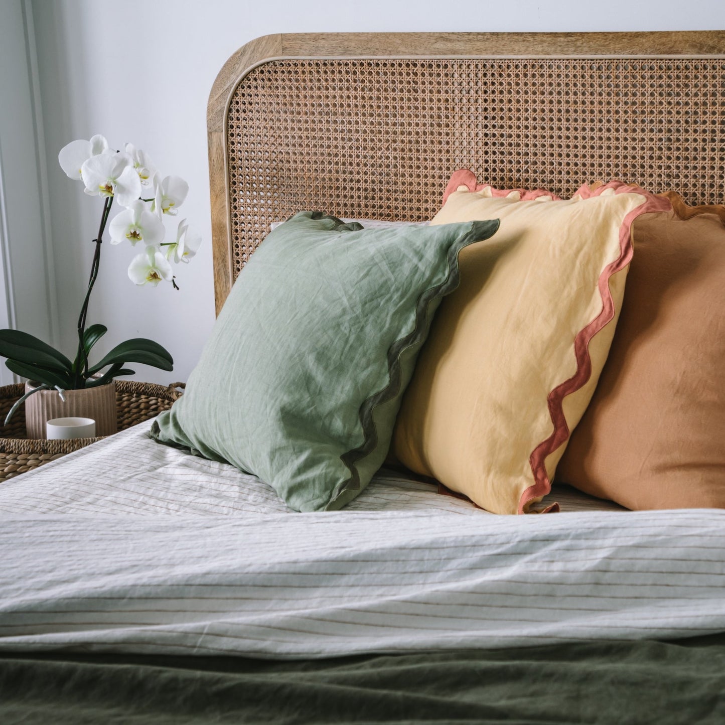 Yellow Wave Cushion Cover