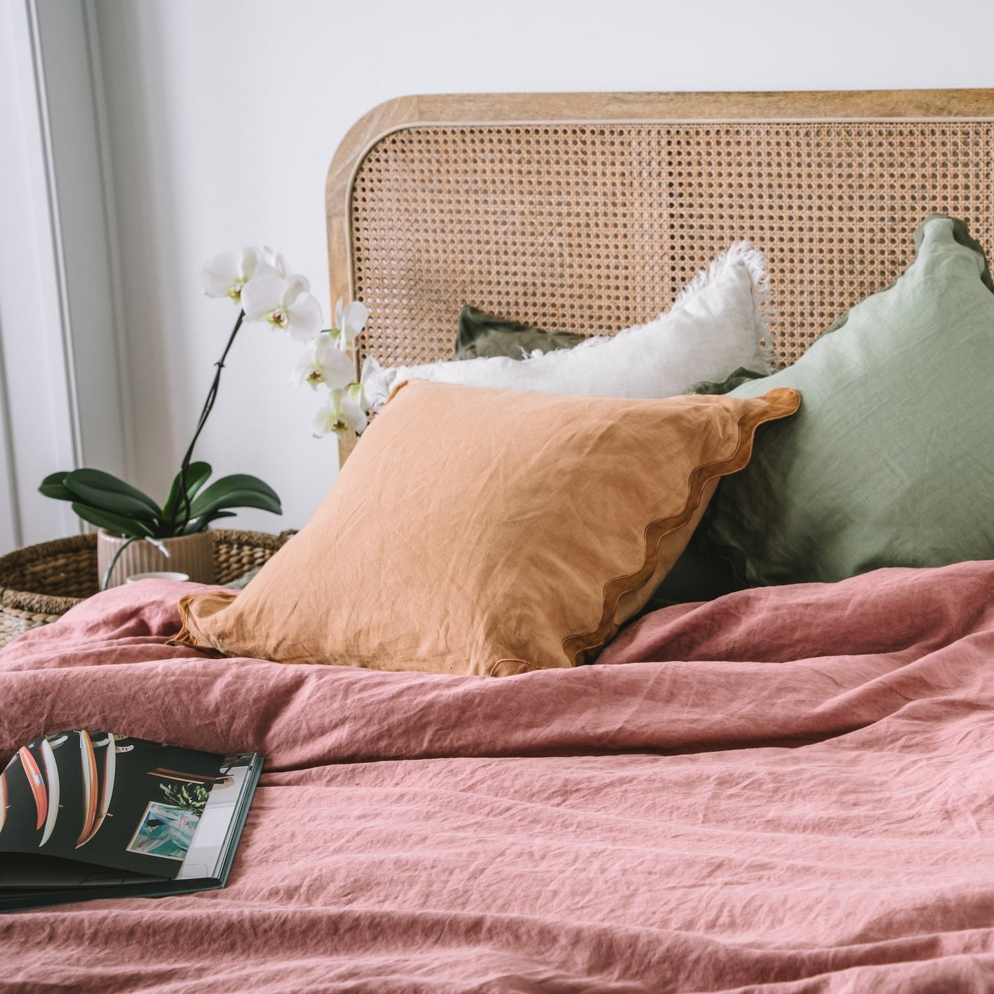 Dusty Pink French Flax Linen Duvet Cover