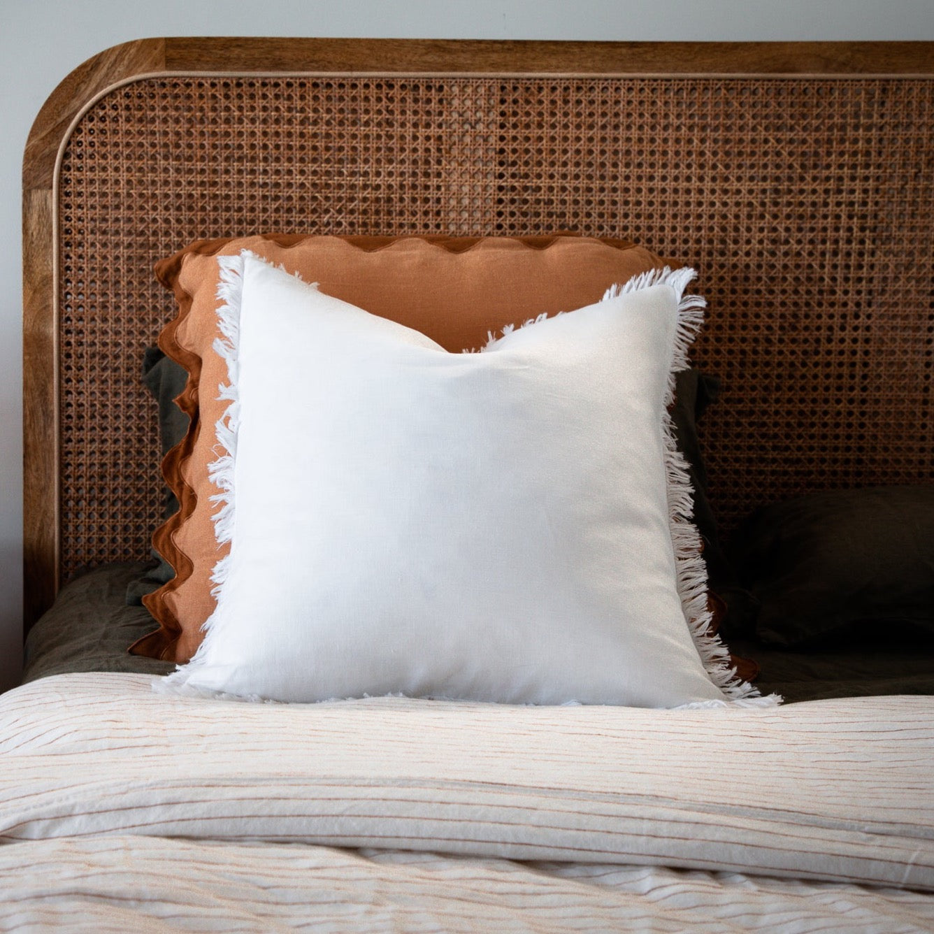 White Linen Cushion Cover