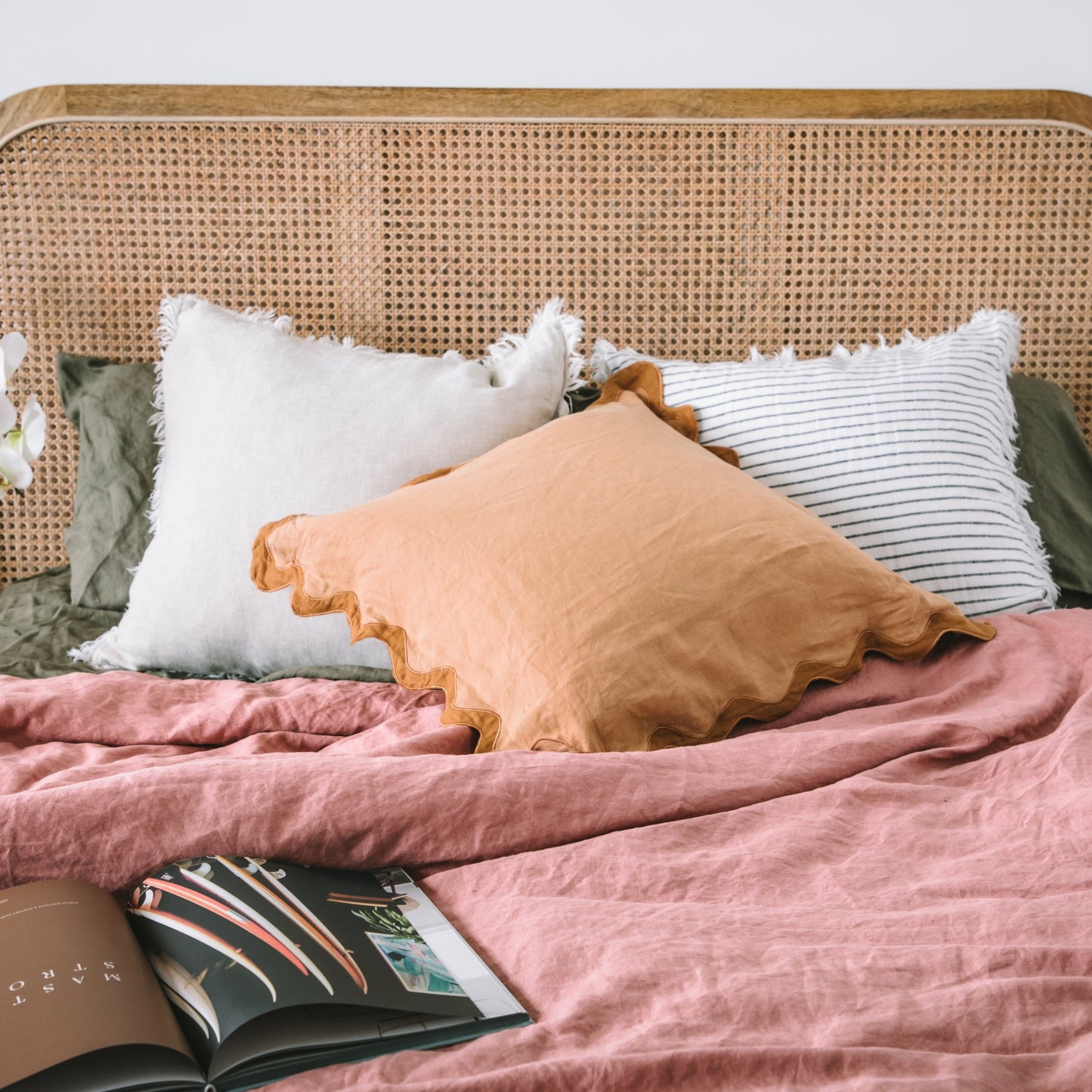 Coastal Stripe Linen Cushion Cover