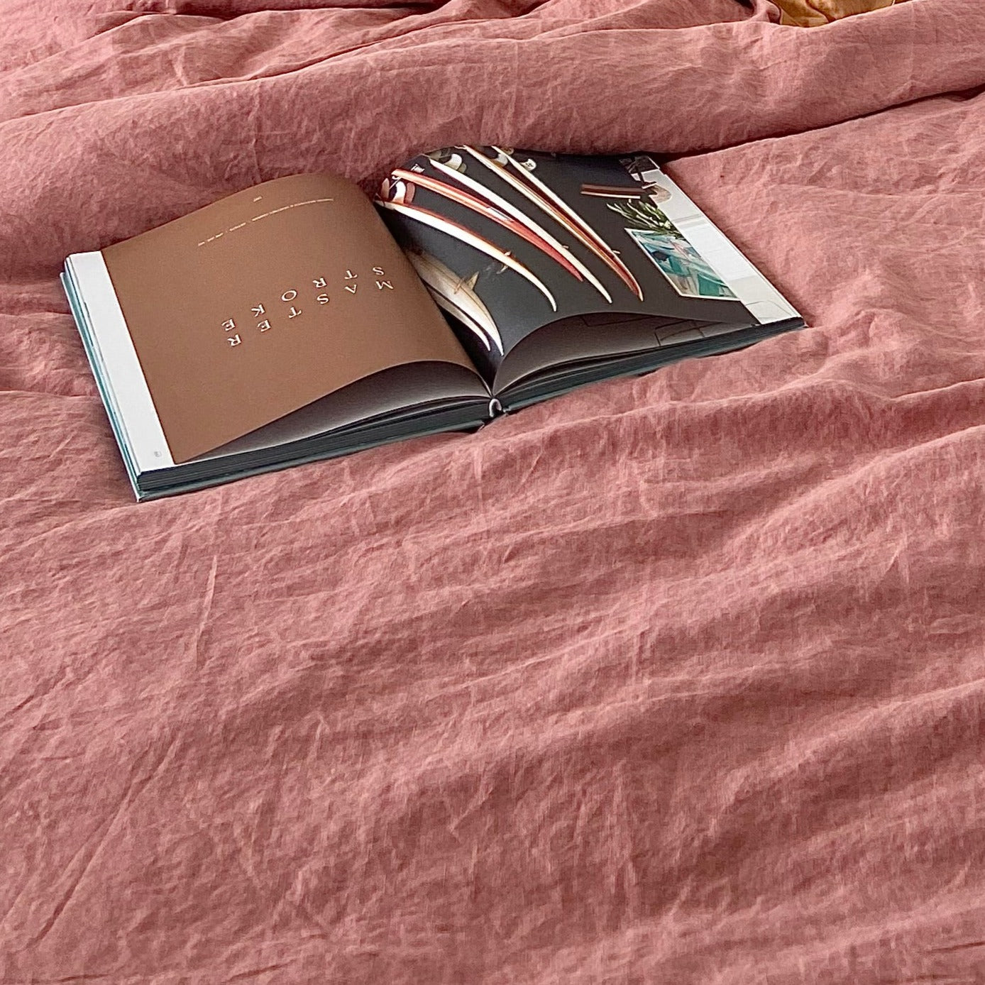 Dusty Pink French Flax Linen Sheet Set